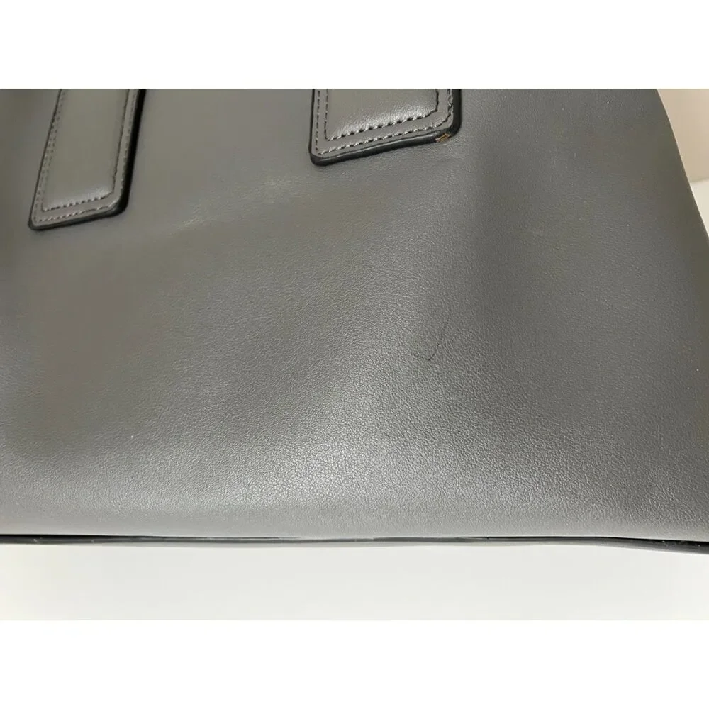 Urban Expressions Georgia Satchel in faux smooth gray leather
